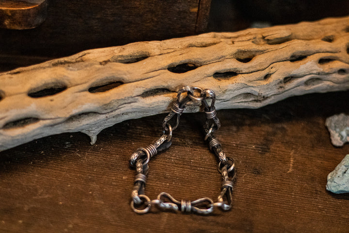 Handmade Stamped Link Bracelet