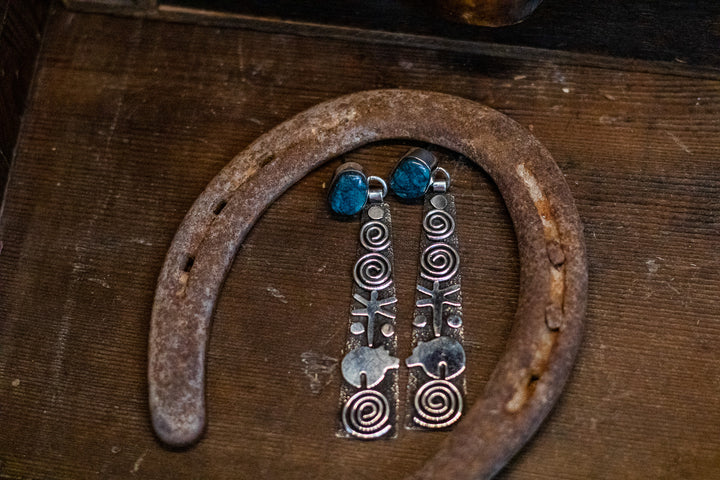 Campitos Turquoise Pictograph Earrings
