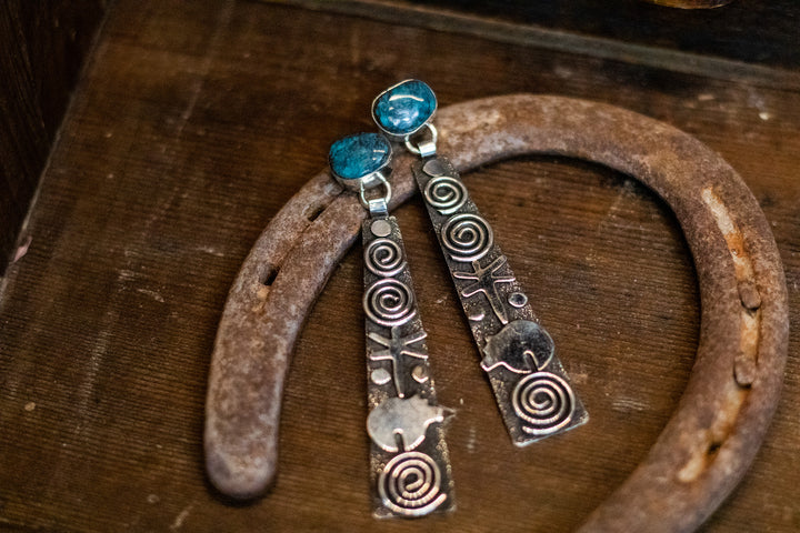 Campitos Turquoise Pictograph Earrings