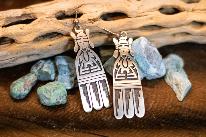 Heavy Gauge Stamped Hopi Madden Earrings