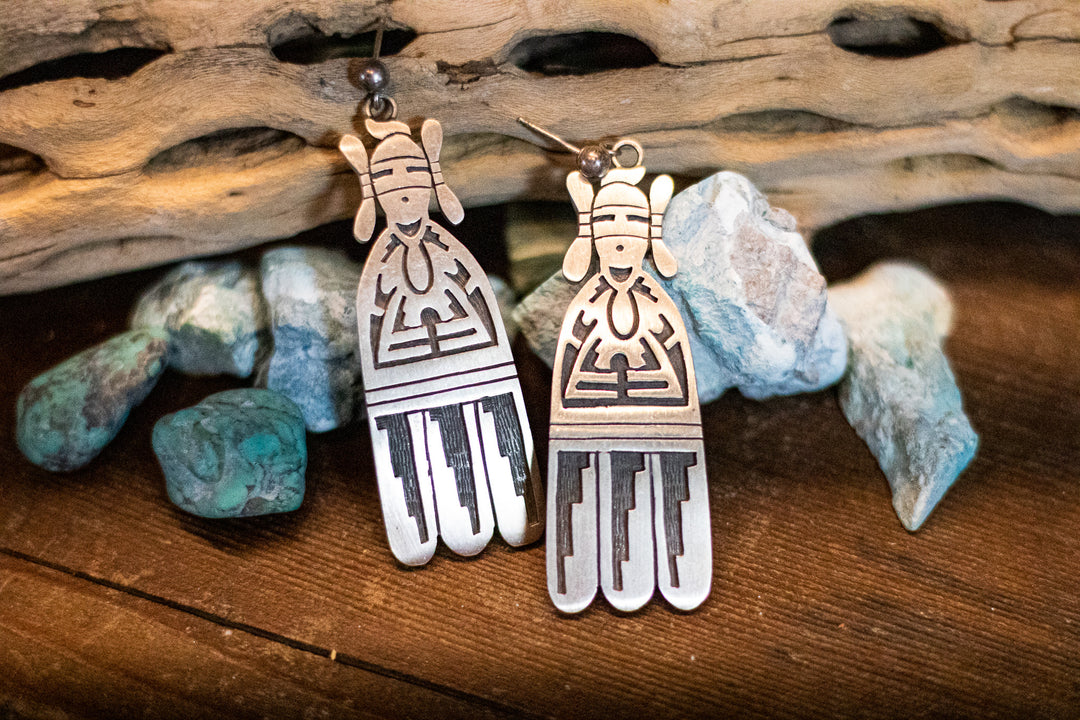 Heavy Gauge Stamped Hopi Madden Earrings