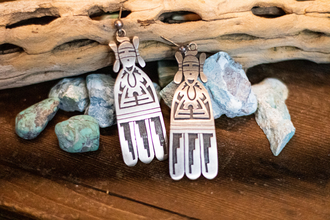 Heavy Gauge Stamped Hopi Madden Earrings