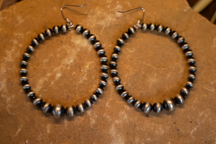 Navajo Pearl Hoop Earrings