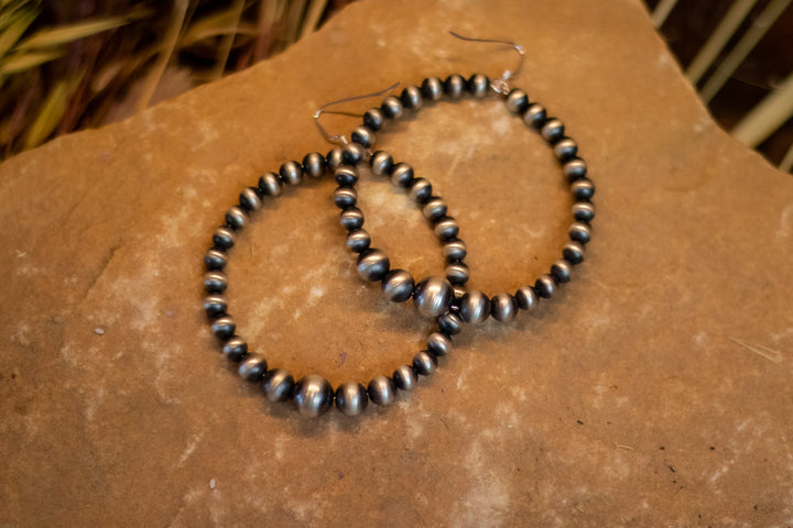 Navajo Pearl Hoop Earrings