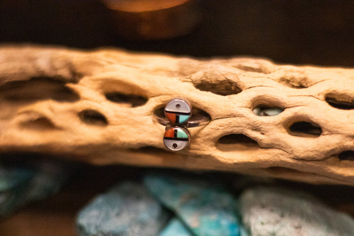 Zuni Two Sun Face Ring