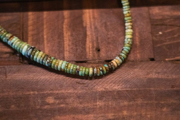 Green Kingman Turquoise Heishi Necklace