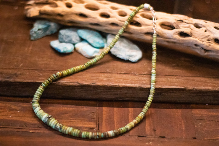 Green Kingman Turquoise Heishi Necklace