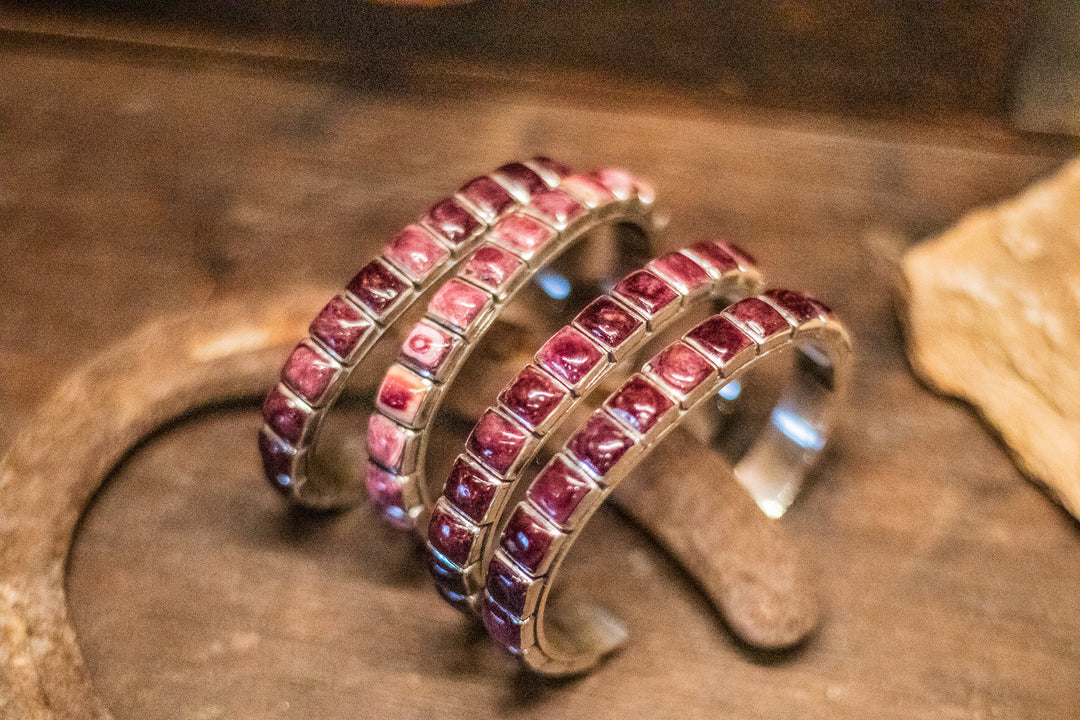 Purple Spiny Square Stacker Cuff (Small/Medium)