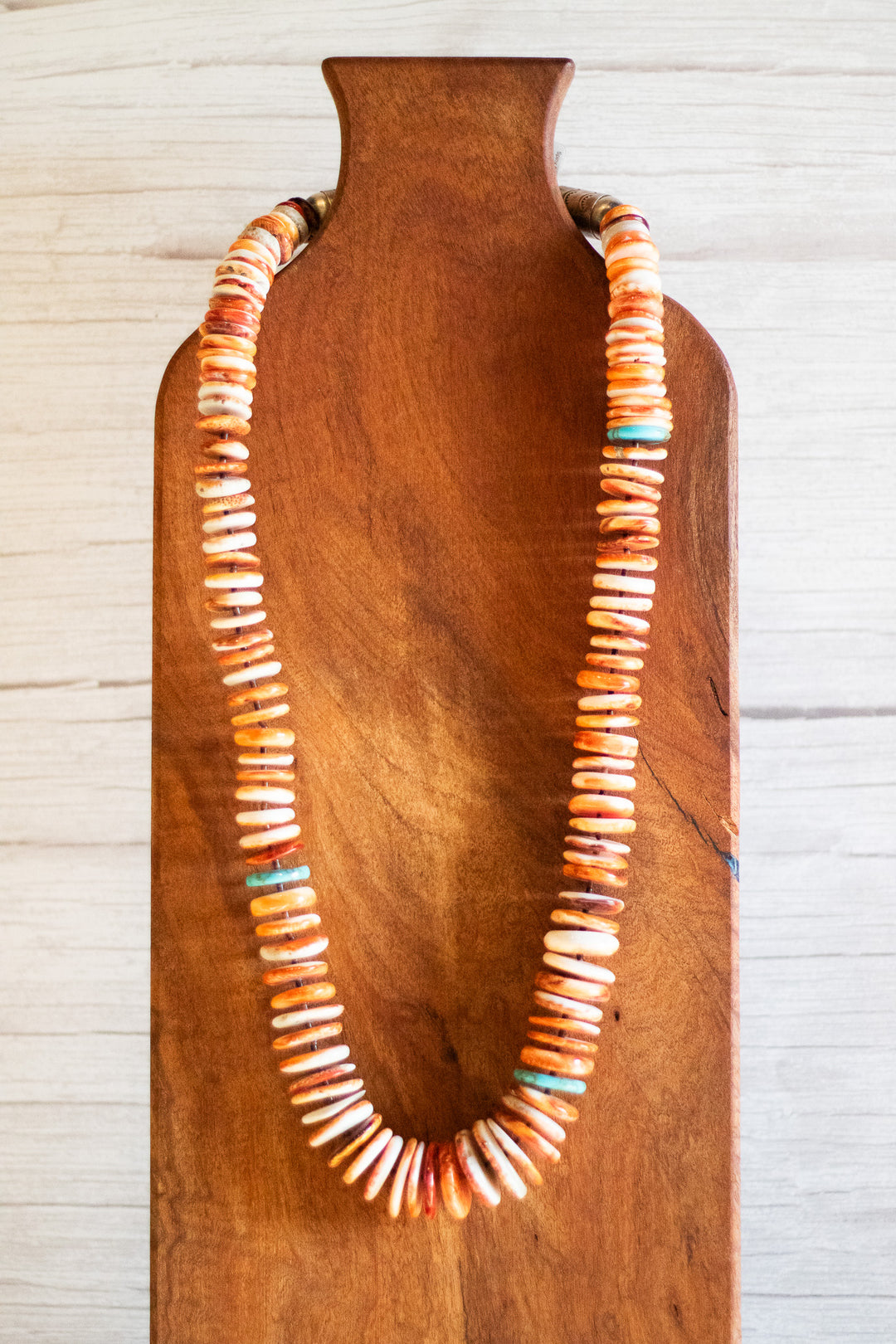 Large Heishi Multi Color Spiny Necklace