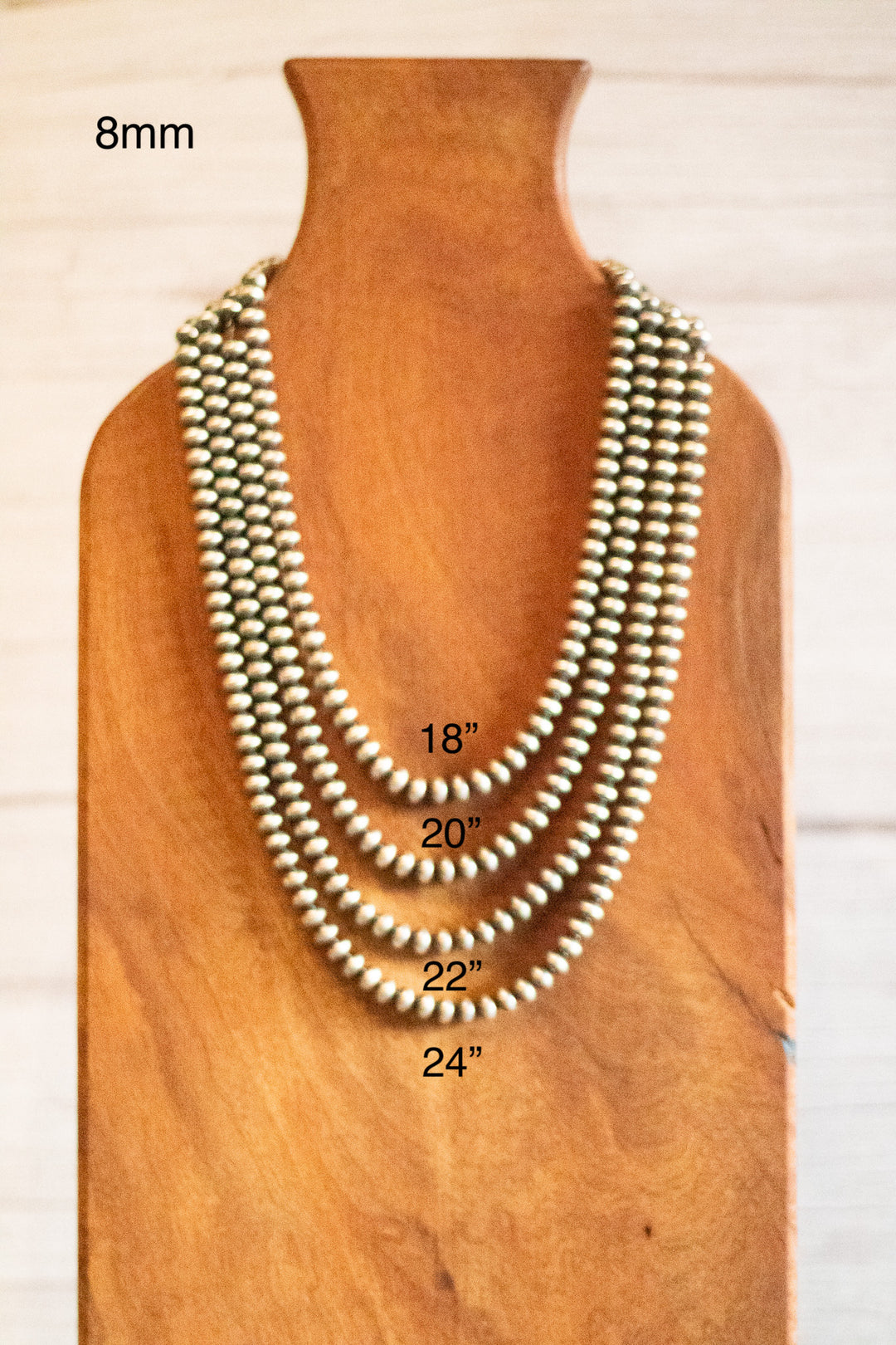 8mm Navajo Pearls 24" Long