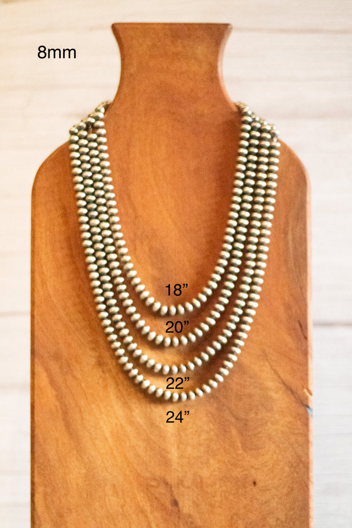 8mm Navajo Pearls 24" Long