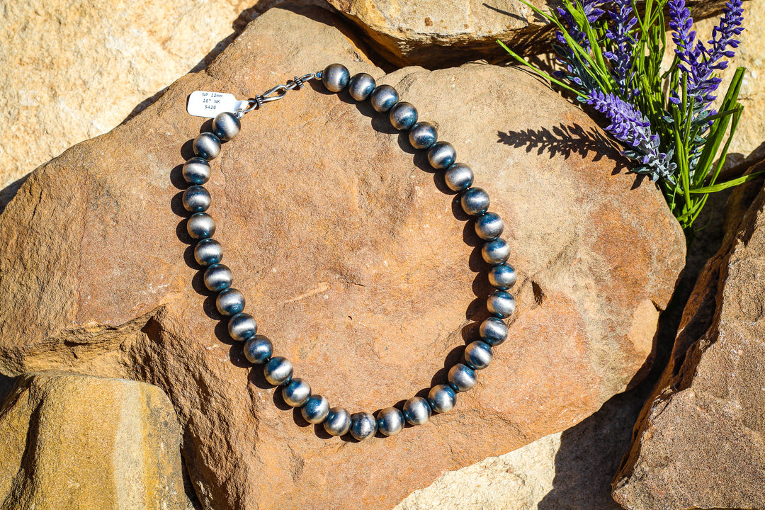 Navajo Pearls 12mm 16" Necklace