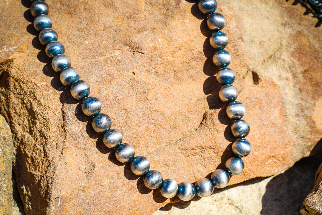 Navajo Pearls 12mm 18" Necklace