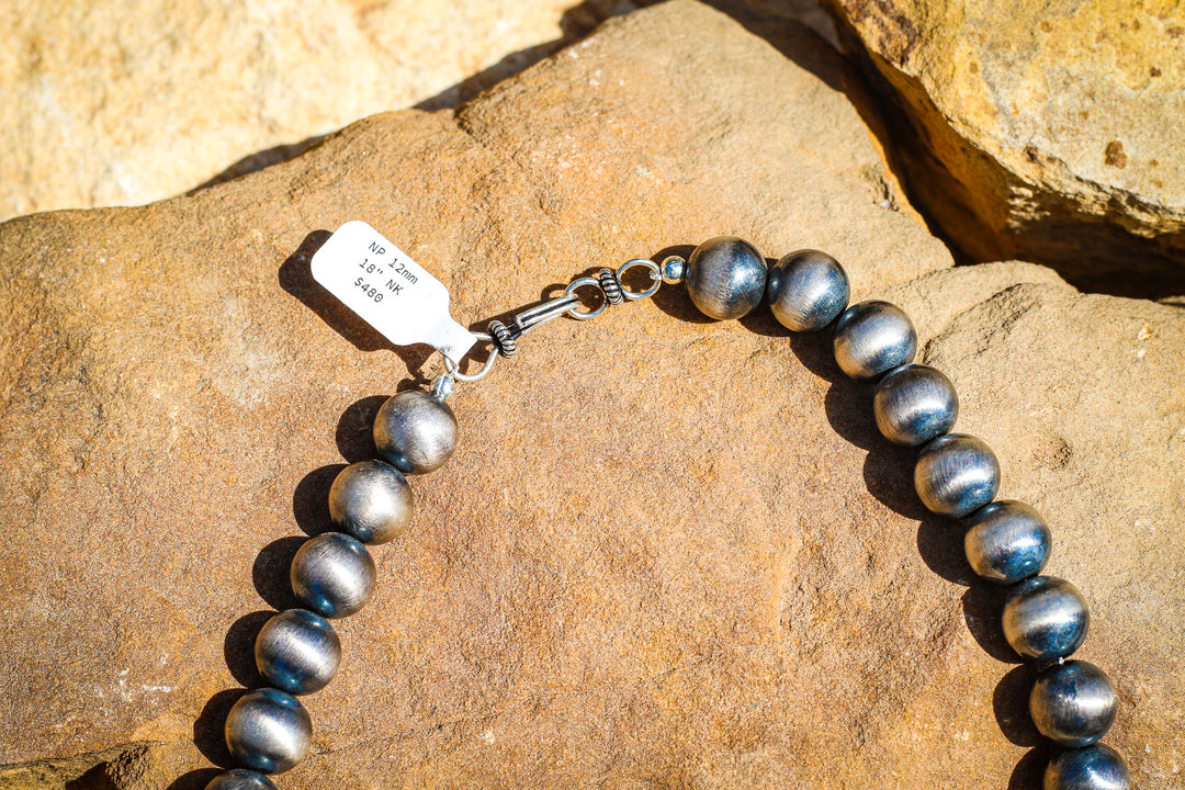 Navajo Pearls 12mm 18" Necklace