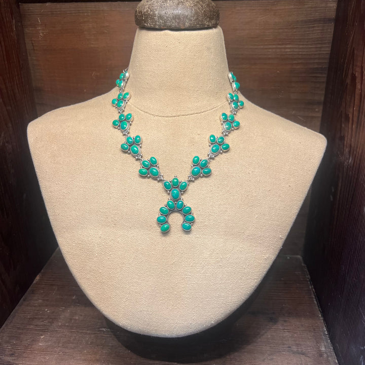 Green Turquoise Mini Squash Necklace
