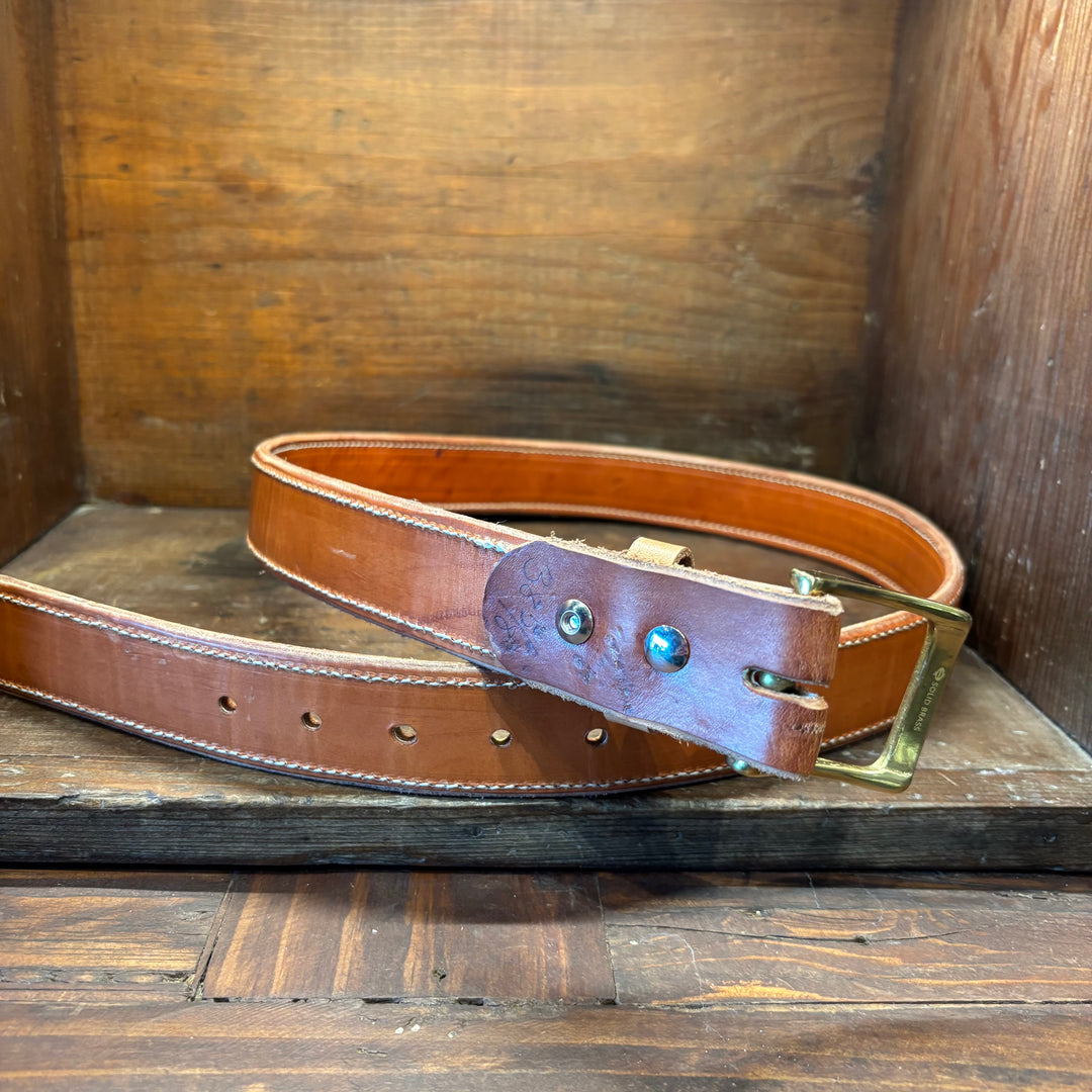 Thick Oiled Natural Leather Belt