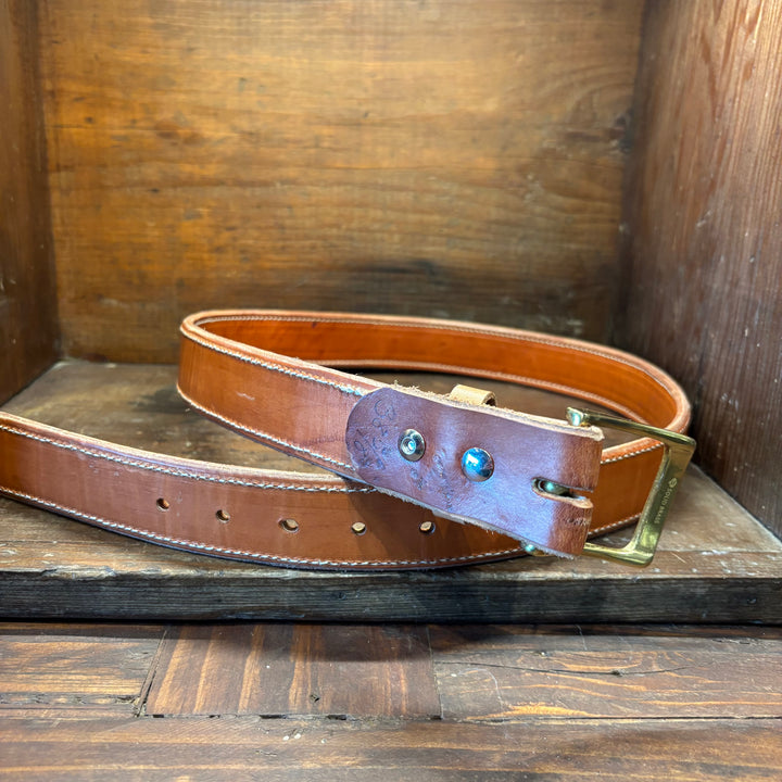 Thick Oiled Natural Leather Belt