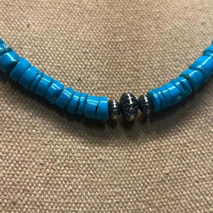 Turquoise Heshi and Mixed Navajo Pearls