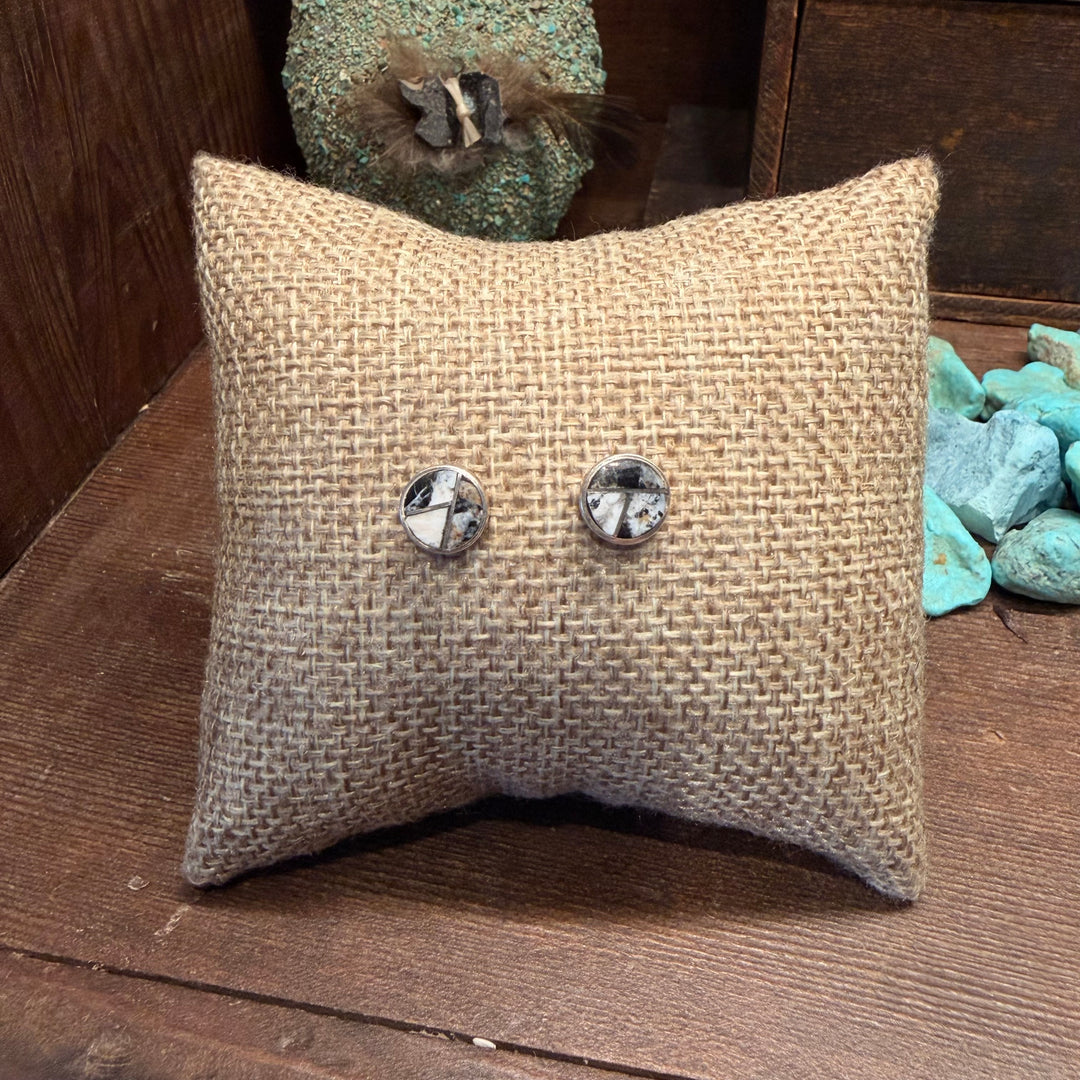 White Buffalo small Round Studs
