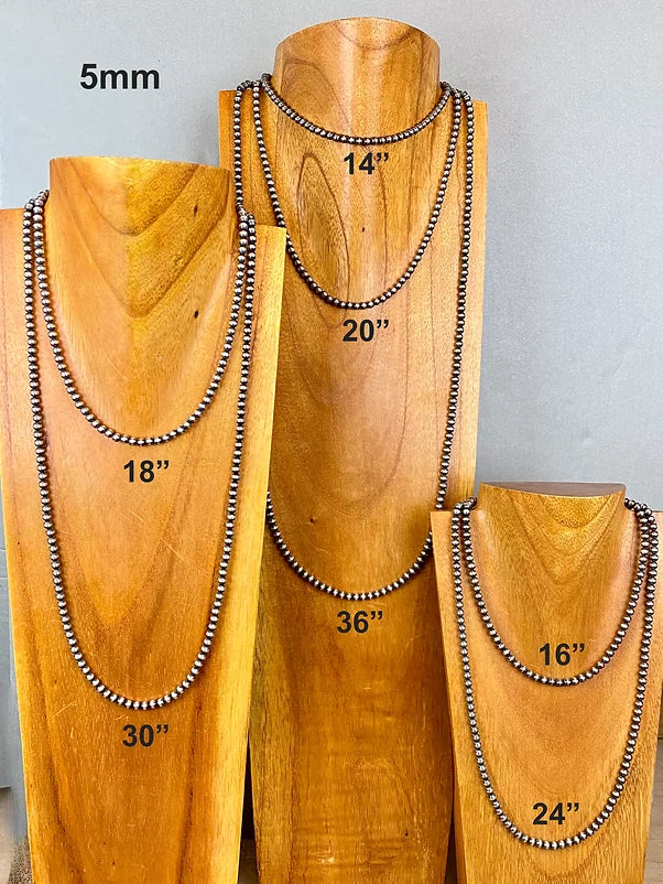 Navajo Perals 5mm 20" Necklace