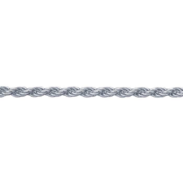 Sterling Silver 1.35mm Diamond-Cut French Rope Chain