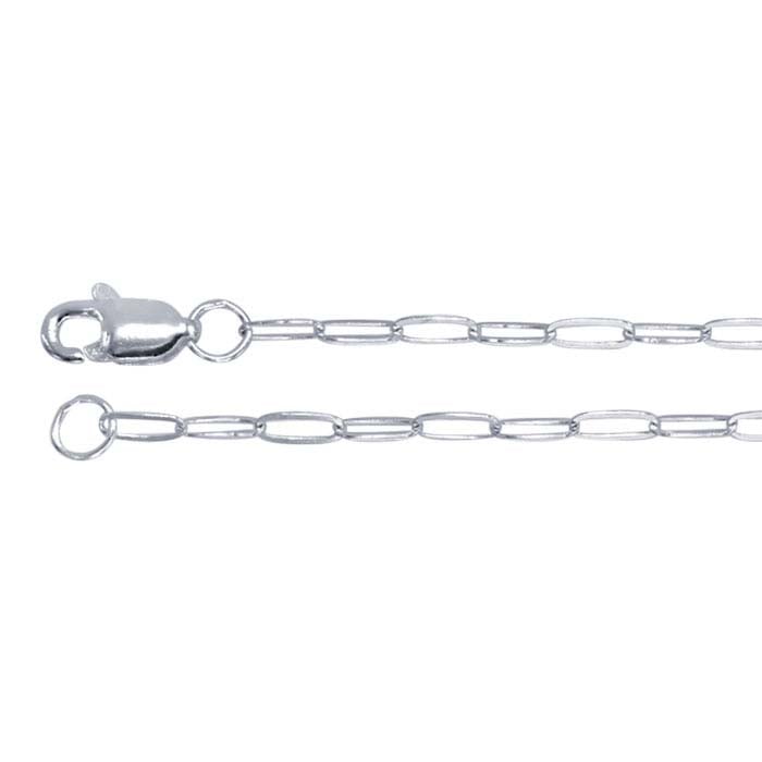 Sterling Silver 1.8mm Flat Oval Cable Chain