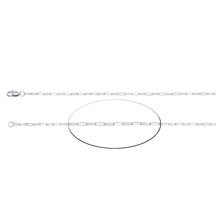 Sterling Silver 1.8mm Flat Oval Cable Chain