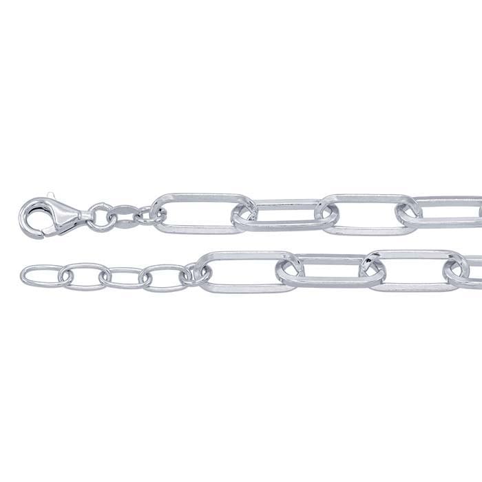 Sterling Silver Drawn Cable Chain Bracelet