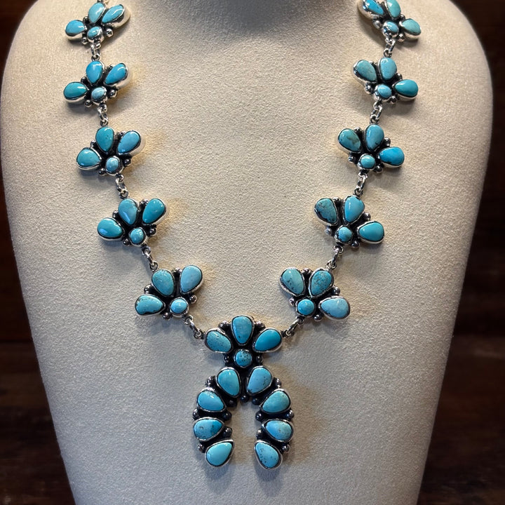 Kingman Turquoise Mini Squash Necklace