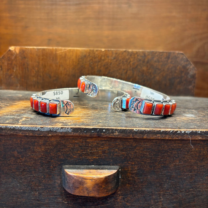 Coral Square Stacker Cuff (Medium)