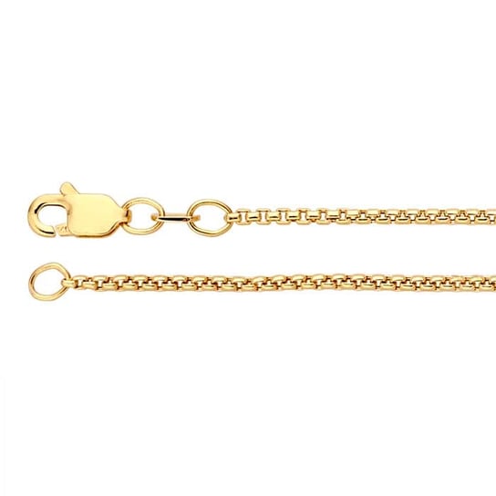 14K Yellow Gold 1.35mm Hollow Rounded Box Chain