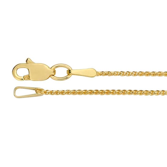 14K Yellow Gold 1mm Diamond-Cut Wheat Chain