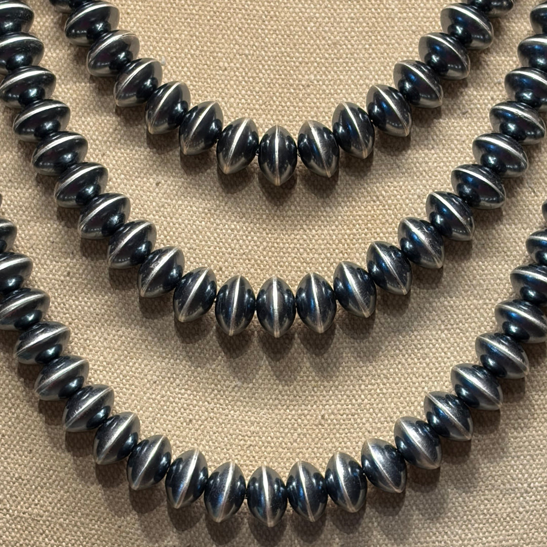 12mm Round Rondelle Navajo Pearls