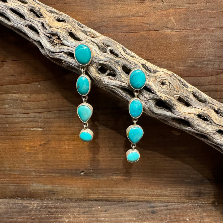 Fox Turquoise Drop Earrings