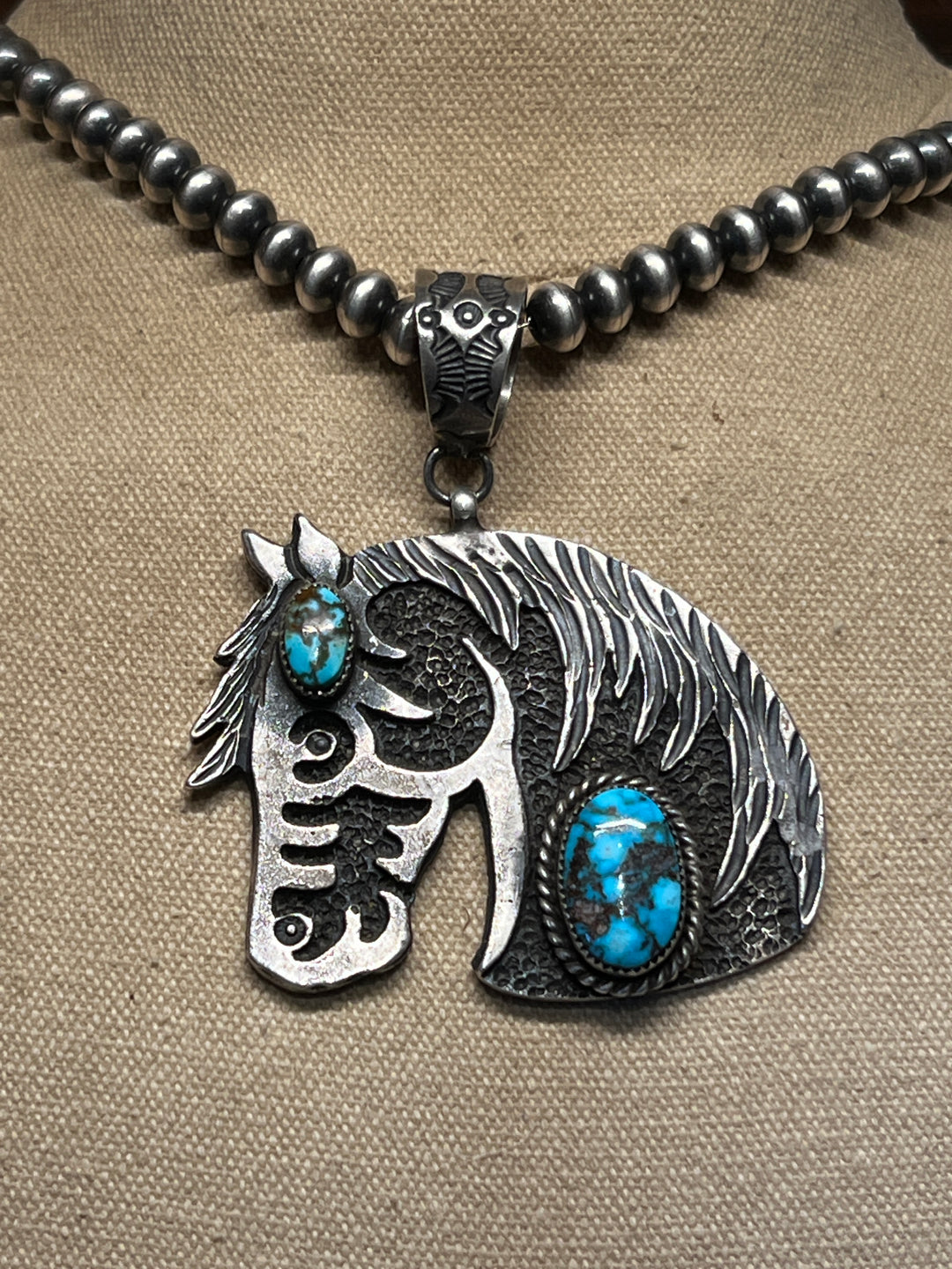 Turquoise Horse Pendant