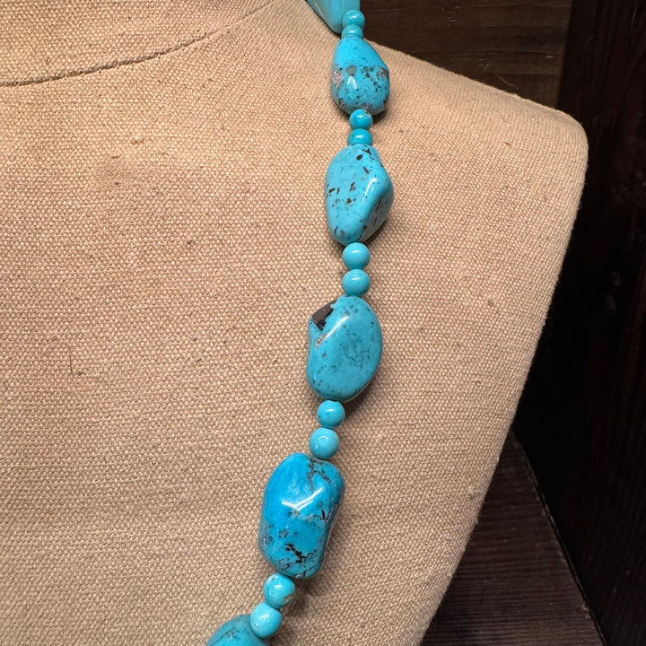 Nacazari Turquoise Nugget 24” Necklace