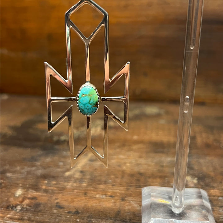 Sonoran Gold Turquoise Cross Earrings