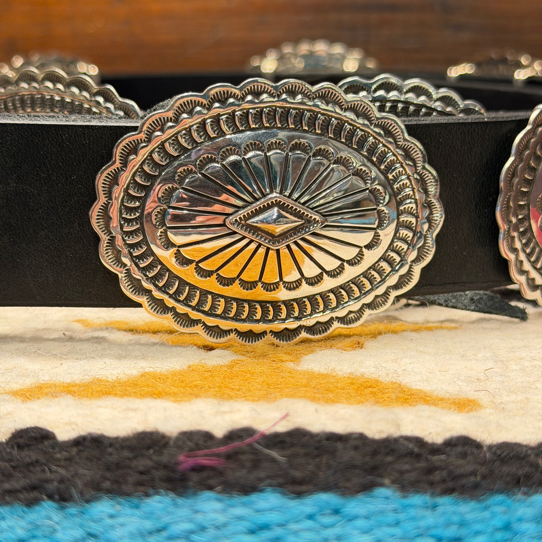 Mathew Charlie Hand stamped Concho Belt