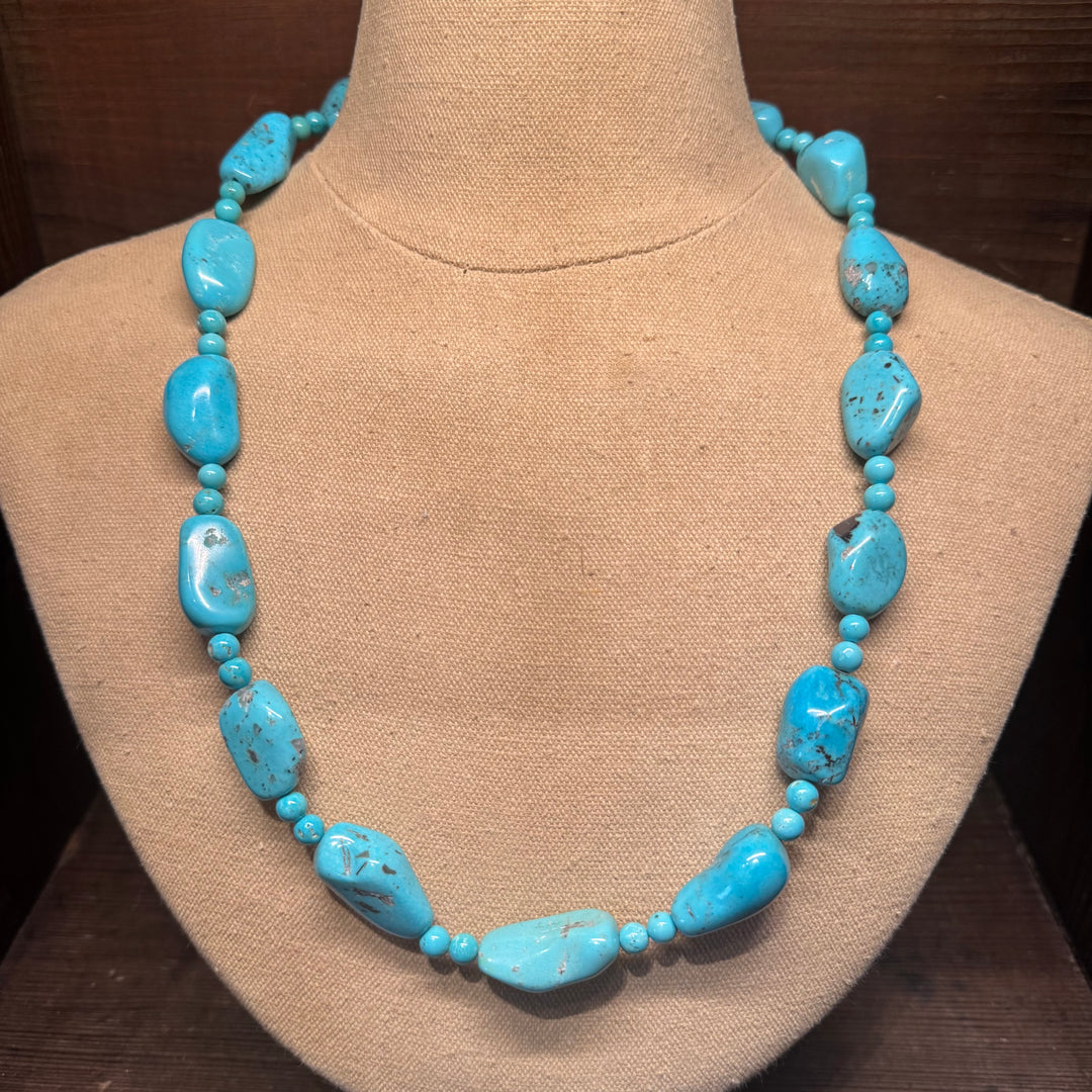 Nacazari Turquoise Nugget 24” Necklace