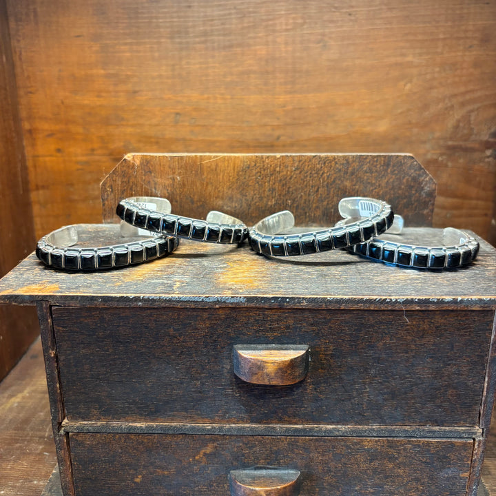 Onyx Square Stacker Cuff (Medium)