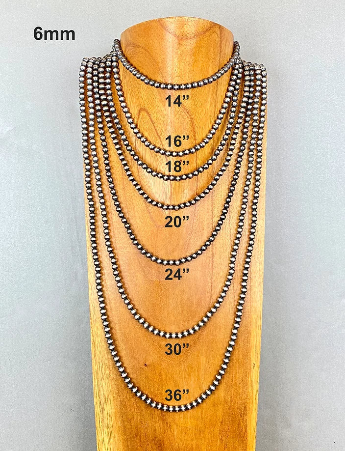 Navajo Perals 6mm 18" Necklace