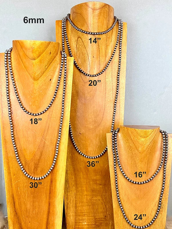 Navajo Perals 6mm 18" Necklace