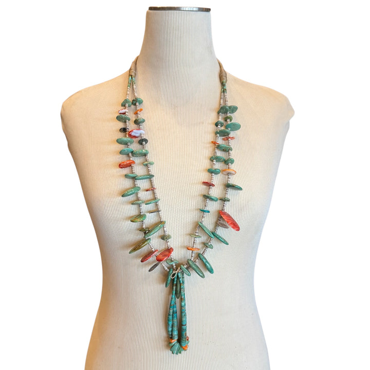 Multi Color 2 Strand Traditional Necklace