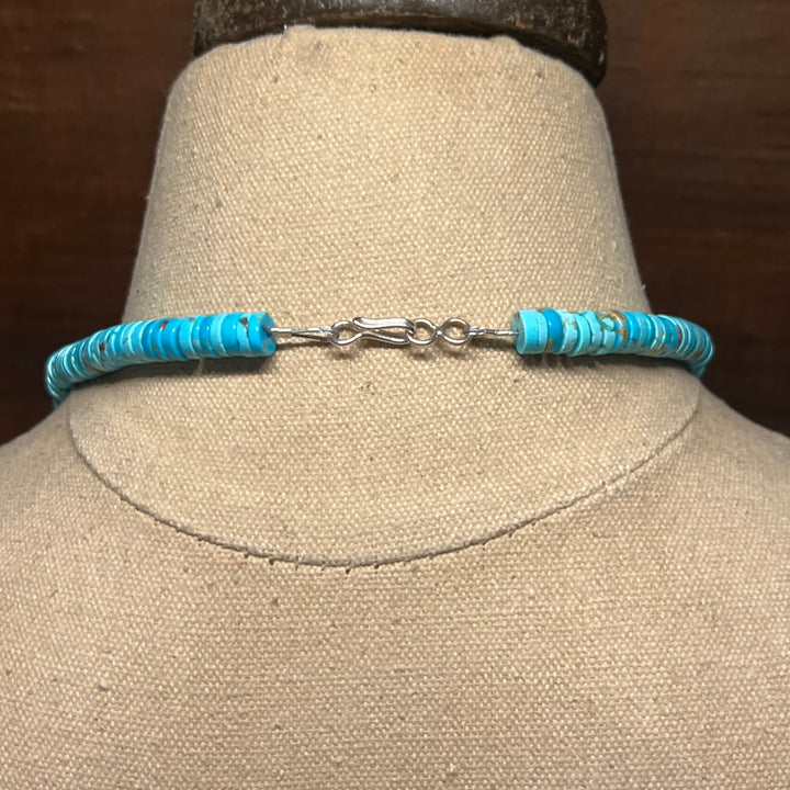 Orange Spiny Turquoise & Navajoo Pearl Necklace 24”