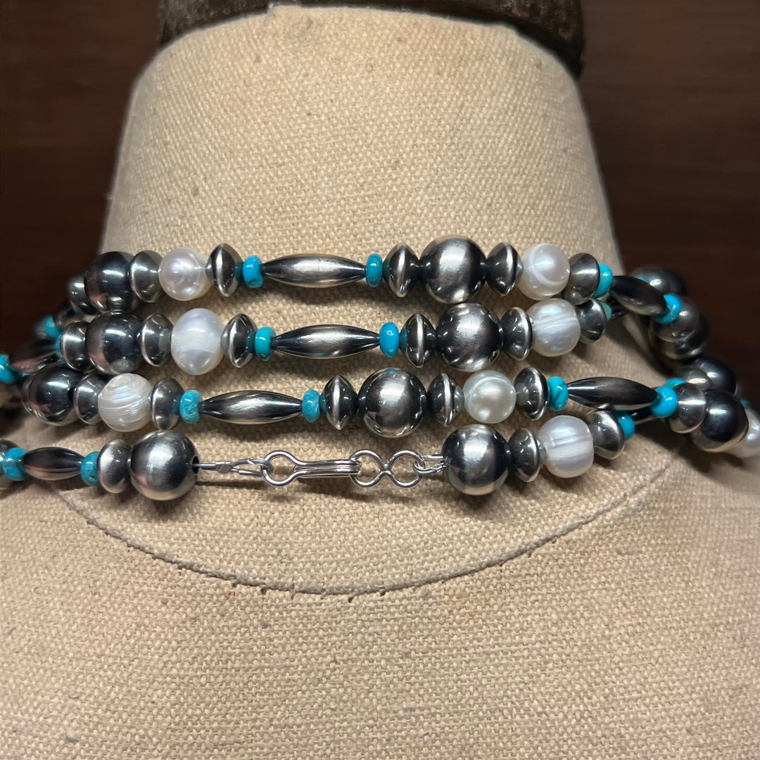 Mixed Bead with Turquoise & Freshwater Necklace