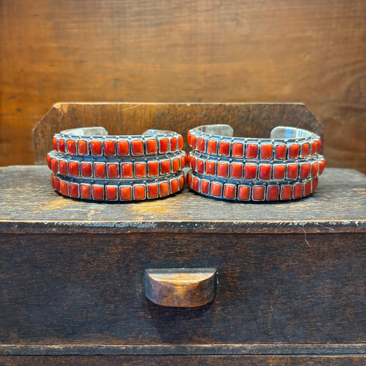 Coral Square Stacker Cuff (Medium)