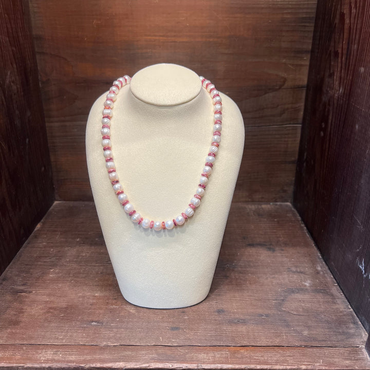 Purple spiny Freshwater Pearls Necklace