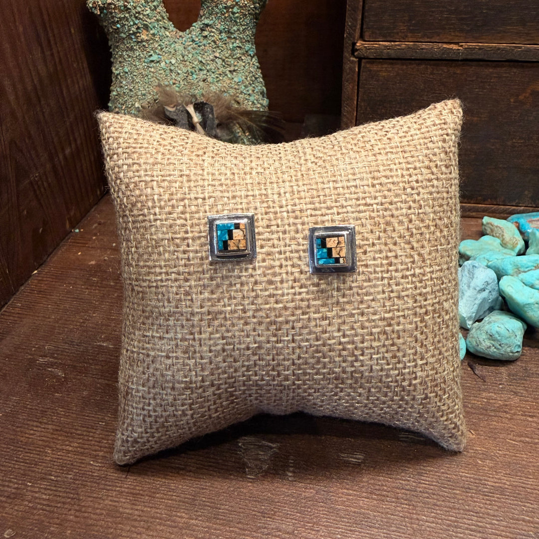 Iron Spirit Square Studs