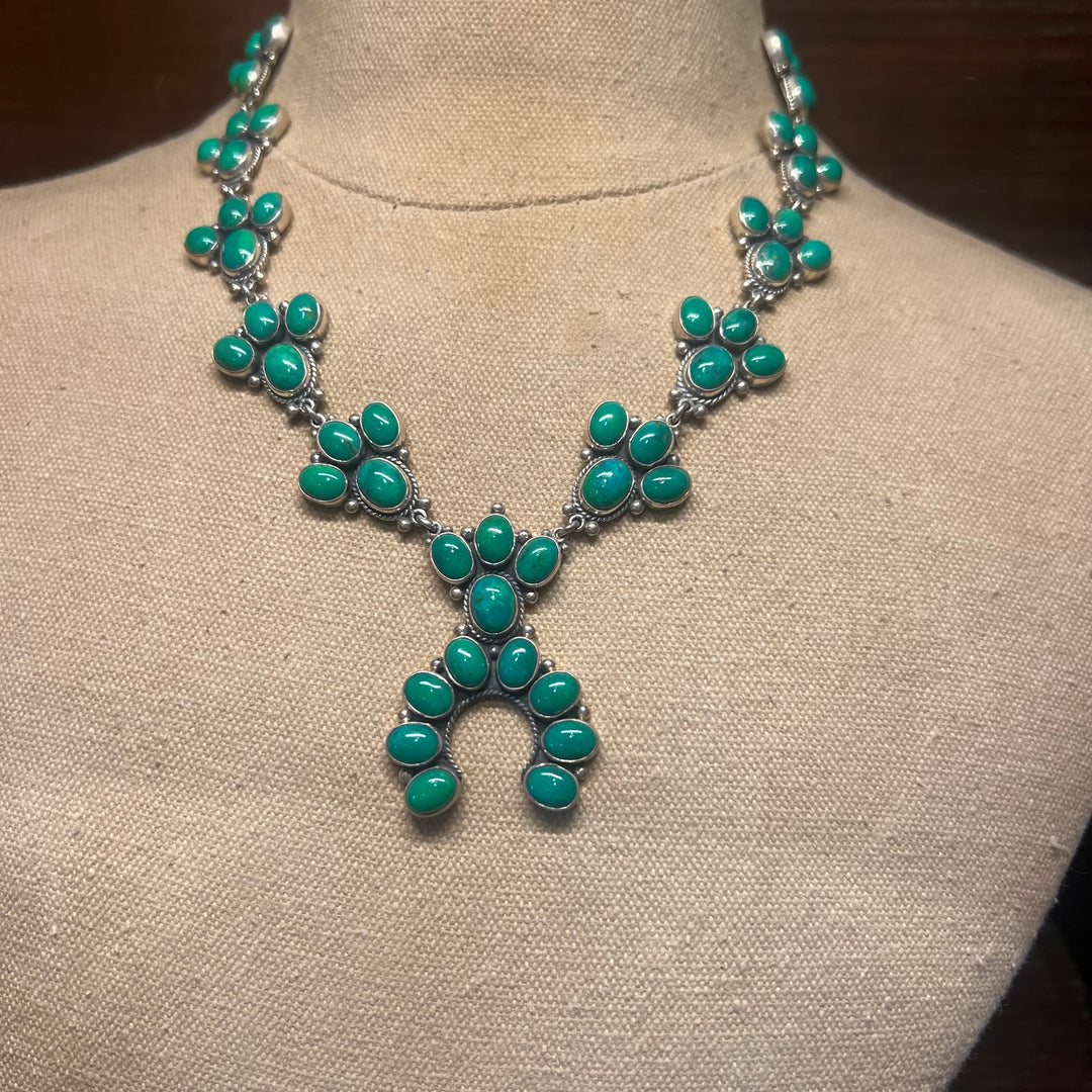 Green Turquoise Mini Squash Necklace