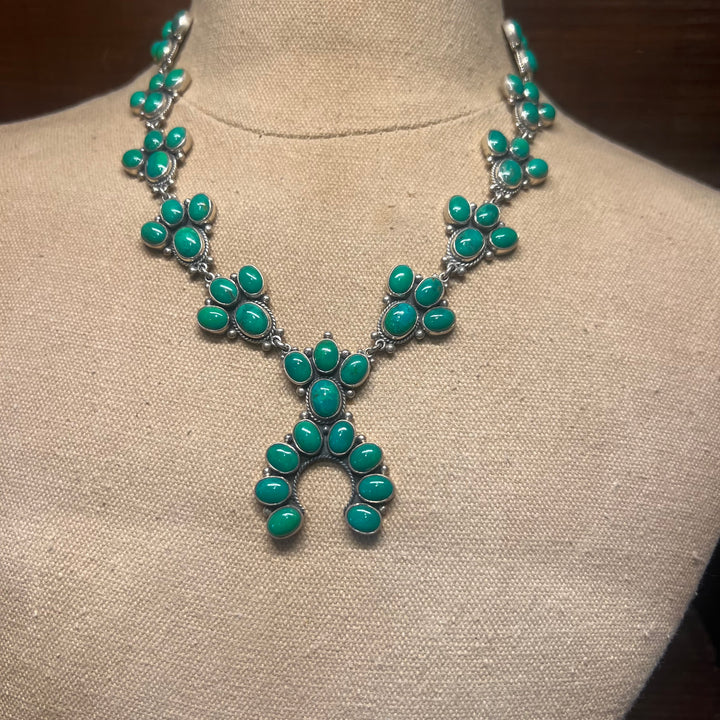 Green Turquoise Mini Squash Necklace